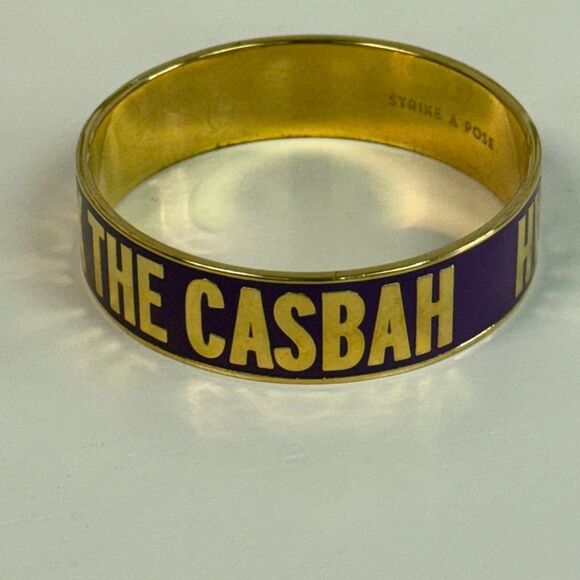 RARE Kate Spade Rock The Casbah Strike A Pose Idiom Bangle Bracelet - Picture 4 of 4
